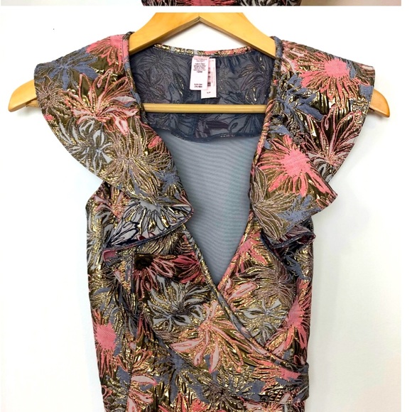 BNWT VICTORIA’S SECRET RUFFLE BROCADE BODY SUIT RUNWAY SHOW COLLECTION 2018 - Picture 15 of 16